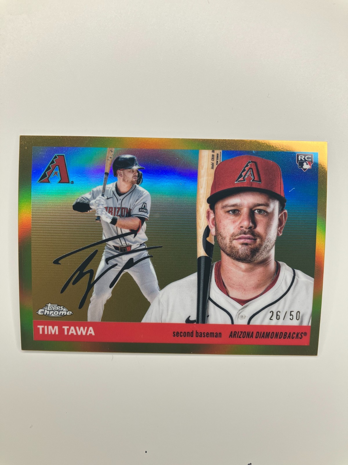 2025 Topps Chrome Platinum Rookie Tim Tawa #226 Gold Refractor /50