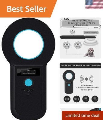 Efficient Pet Microchip Reader - Upload 1000 Records to PC, Lightweight Design