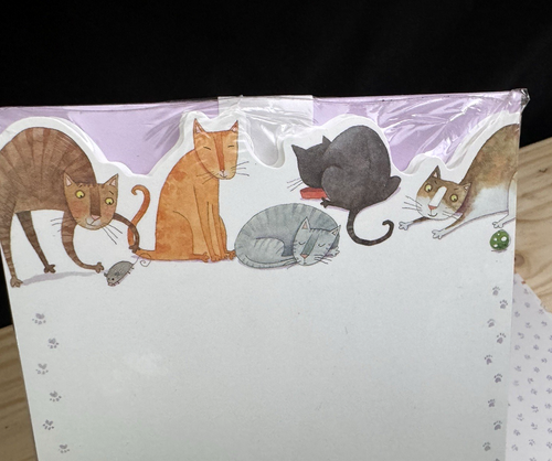 Cartera de papelería vintage Hallmark Cats gatitos SELLADA 32 hojas 16 sobres - Imagen 6 de 7