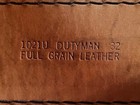 Dutyman Full Grain Leather Duty Belt Model 1021U Size 32 (#245A) — photo 2