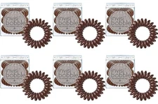 Invisibobble Pretzel Brown / 6 / 3 Packs / 18 Total Hair Ties