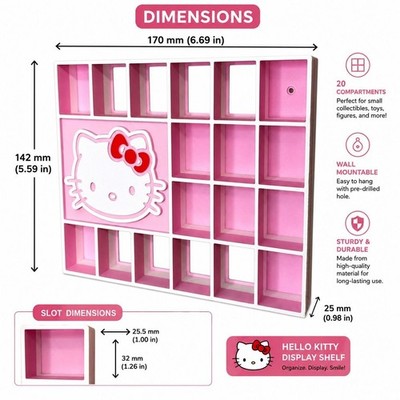 Bitty Pop Display Regal 18 Fächer Hello Kitty Thema Organizer Etui Ständer Aufbewahrung