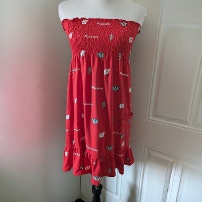 E5 College Classics Wisconsin Badgers NWT Smocked Dress/Swimsuit Coverup/Skirt 