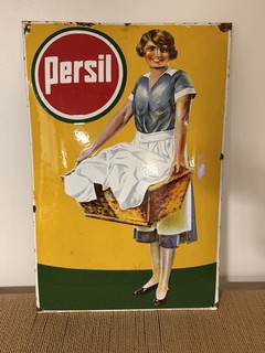 Emailleschild Persil Reklame Werbung Persil Schild