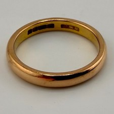22ct Gold Wedding Ring/Band, Size N, 3.2mm W, 4.7g Hallmarked Not Scrap