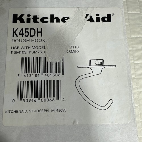 KitchenAid 4.5 or 5 Quart Tilt-Head Coated Dough Hook (K45DH) FREE SHIPPING - Picture 2 of 4