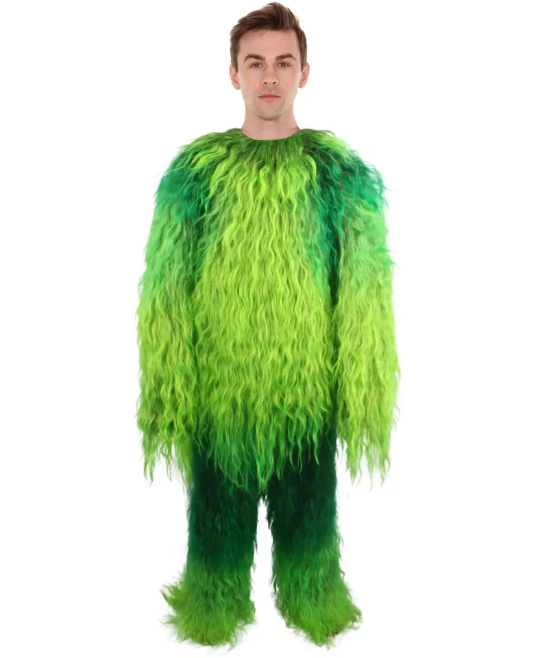 Disfraz De Guerrero Mono Peludo Unisex Verde Militar Resistencia Bigfoot M L - Imagen 1 de 4