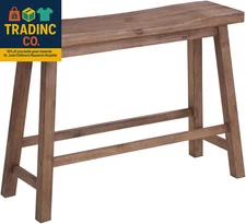 Sonoma Saddle Bench, 24-Inch, Barnwood Wire-Brush, Model:75025