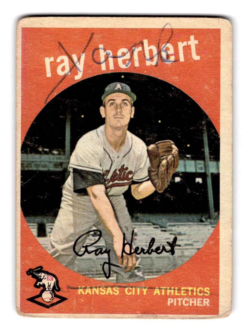 1959 Topps #154 Ray Herbert Kansas City Athletics (MK)