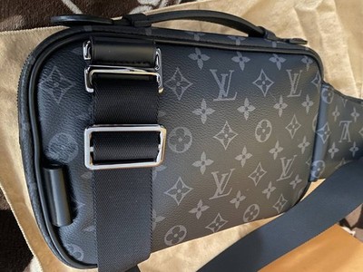 LOUIS VUITTON Monogram Eclipse Canvas Bauchtasche Gürteltasche Leder Schwarz ...
