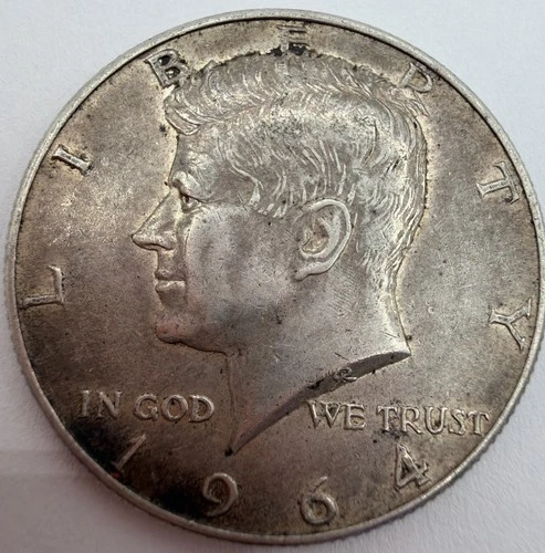 1964 -D Kennedy Liberty Half Dollar 90% US Silver Coin