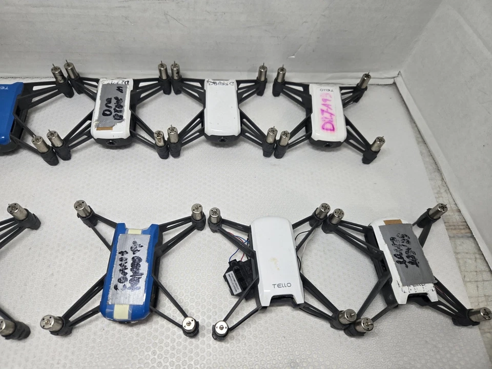 DJI Tello Minidrone Quadcopter LOT -White Camera Drone 11 Drones only FOR PARTS) - Image 3 of 4