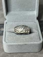 VTG Sterling Silver - DESIGNER SE Braided Scroll Overlay Chunky Ring Size 5 - 7g