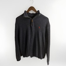 Polo Ralph Lauren Quarter Zip Sweater Blue Mens L