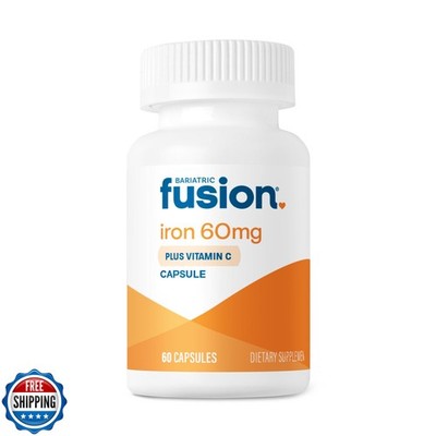 Bariatric Fusion Iron Supplement 60mg with Vitamin C | Easy to Swallow Capsul