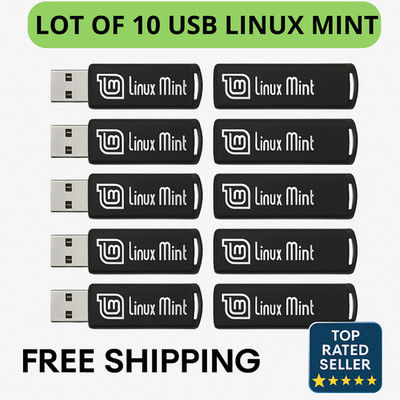 Lot of 10 -Linux Mint Latest 22.1 Cinnamon 64bit BOOTABLE/LIVE USB FREE SHIPPING