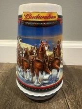 VTG BUDWEISER Anheuser-Busch Guiding The Way Home Beer Stein 2002 Holiday CS529