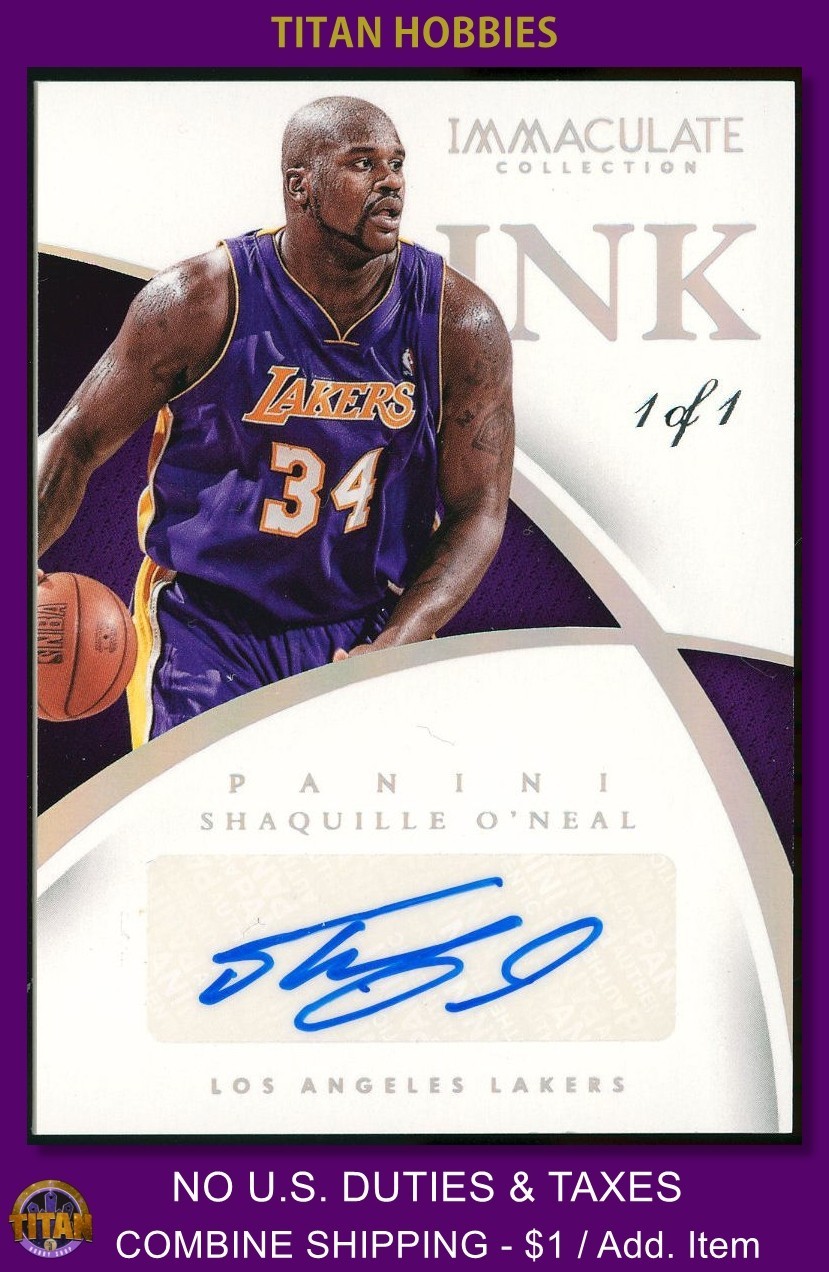 2014-15 Panini Immaculate Collection INK Autograph #51 Shaquille O'Neal AUTO 1/1