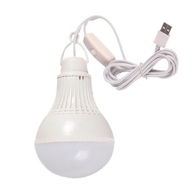 USB Light Bulb with Button Switches Emergency Lighting Portable LED Camp Light
