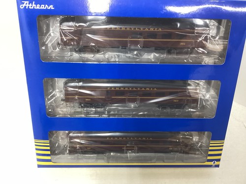 Athearn #73038 escala HO “Pennsylvania Railroad” arco-techo pasajero conjunto paquete de 3 | Condition: New
