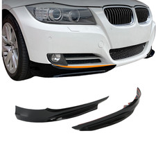 Passt Für BMW 3er E90 E91 LCI Frontspoiler Ecken Schwarz Diffusor Lippe 2 Stk.