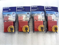 Brady Velocity Lockout Padlock 4 PACK Vinyl All Keyed Different New Sealed