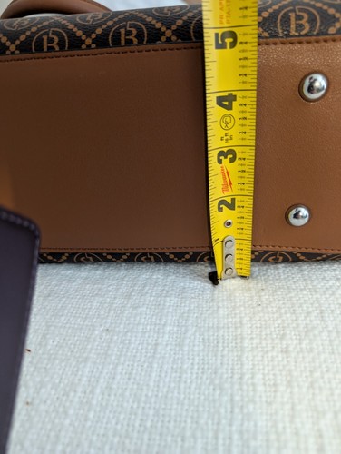 BOSTANTEN Logo Leather Briefcase for Unisex 15.6 inch Laptop Bag Business NWT - Picture 15 of 16