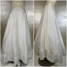 Vintage Ladies White Wedding Dress Petticoat Long High-Waisted Tulle Maxi Skirt