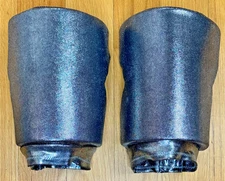 Men’s Pro Wrestling Knee Pads Metallic Iron Silver sz Medium – Padded Gear