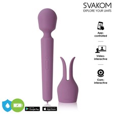 Svakom Emma Neo 2 Vibratore e Riscaldante a Bacchetta Grande in Silicone Viola