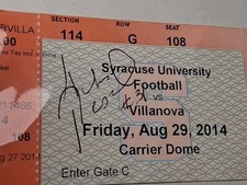 PEARL WASHINGTON HAND SIGNED Ticket Stub Syracuse Basketball Basketball Legend