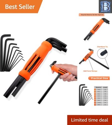 Precision Engineered Carbon Steel Hex Key Set: 8 Metric Sizes from 2mm to 10mm