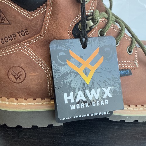 Stivali da lavoro Hawx uomo BHXWCWRPW119 Crew Chief sicurezza impermeabili punta comp TG 8 B - Foto 4 di 15