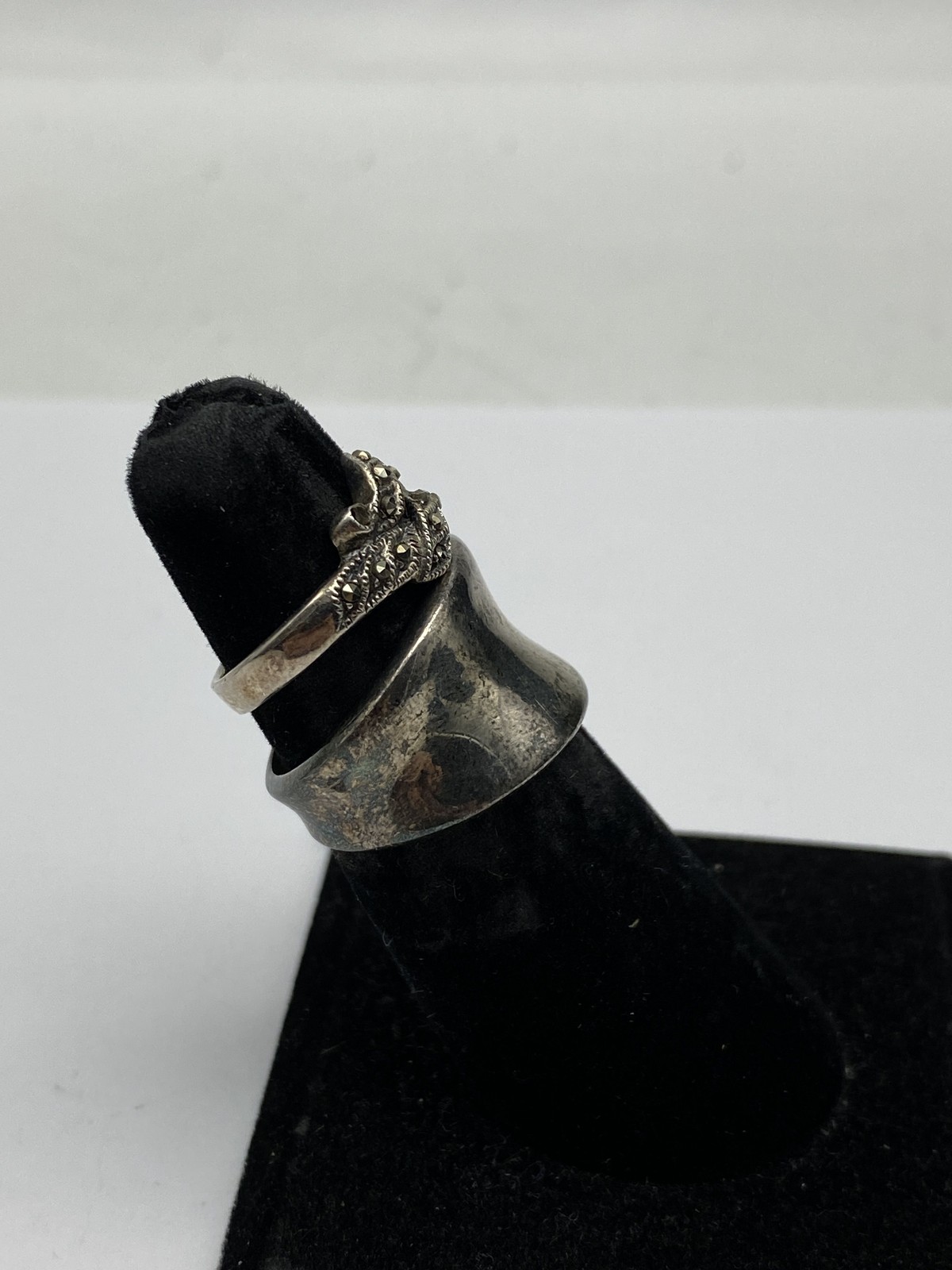 Sterling Silver Assorted Earring/Ring Jewelry Bun… - image 4