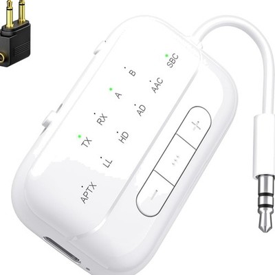 Bluetooth Transmitter 5.3 Airfly Adapter für Flugzeuge, 2-in-1 Bluetooth Send...