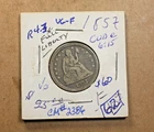 1857 25c Seated Liberty Silver Quarter Dollar