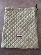 GUCCI Dust Bag AUTHENTIC Travel Storage Green Satin Quilted 13 X 15 Inch