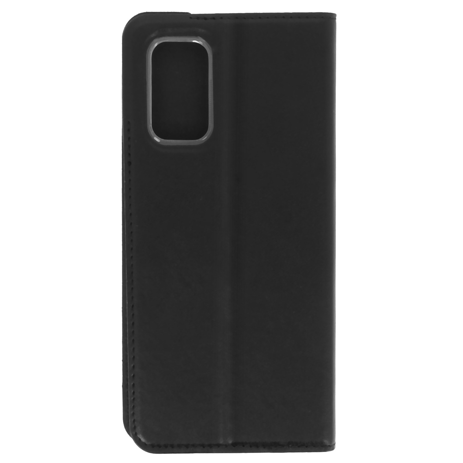 Coque Galaxy A32 Akashi avec porte-carte et support vidéo noir en simili cuir