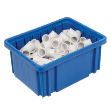 Plastic Dividable Grid Container 10-7/8"L x 8-1/4"W x 5"H Blue Lot of 20