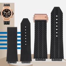 Rubber Strap For Hublot Big Bang Black 26mm Waterproof Watch Band Clasp Variant