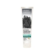 Desert Essence Activated Charcoal Toothpaste Fresh Mint 6.25 oz - Pack of 2