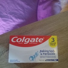 Colgate Baking Soda Peroxide WHITENING Brisk Mint Toothpaste, 6 oz Ea, 3 PACK