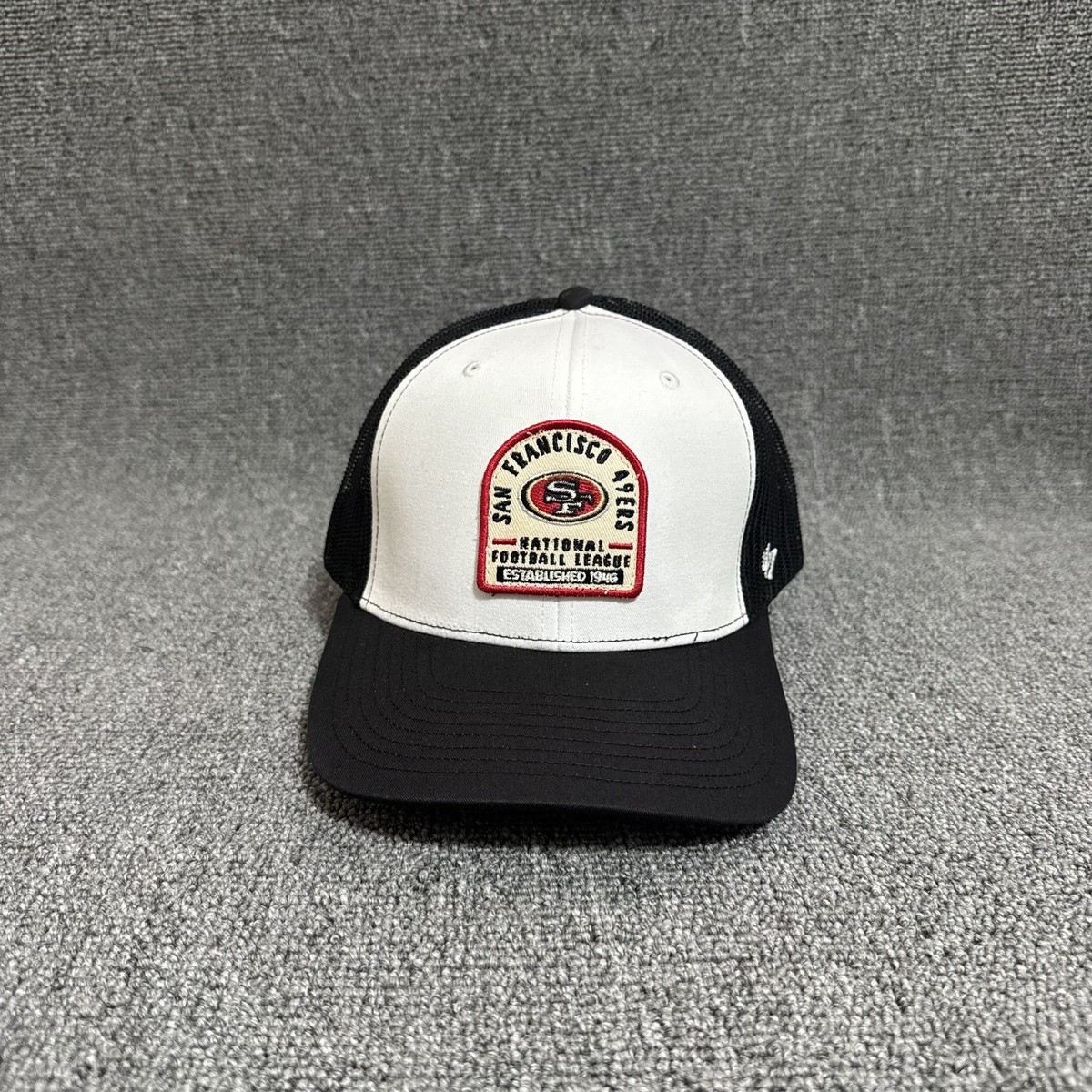 '47 Brand San Francisco 49ers Trucker Snapback Black White Retro Hat