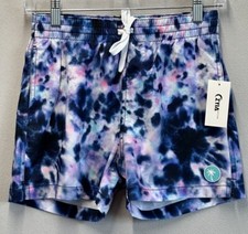 Zyia Active Board Shorts Boy  s 12-14 Blue Purple Tie Dye Mesh Lined Swim Trucks