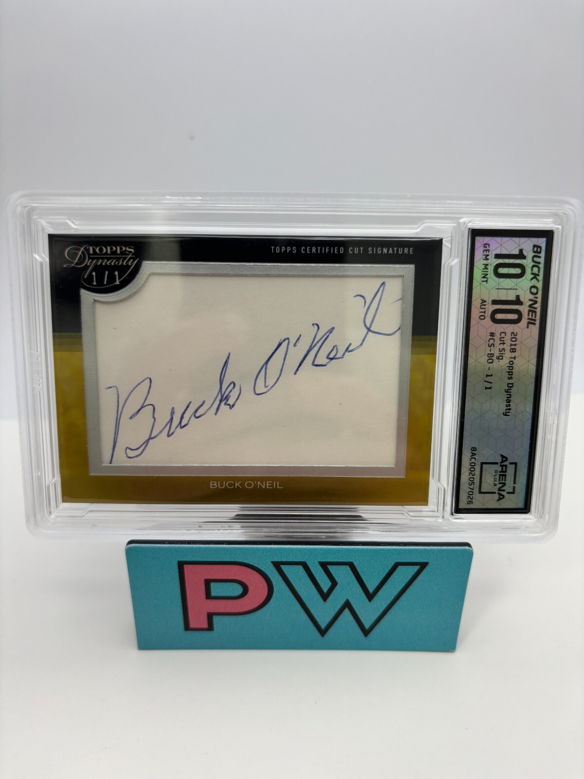 BUCK O'NEIL 2018 TOPPS DYNASTY CUT SIGNATURE 1/1 ARENA CLUB 10 AUTO 10! RARE!!