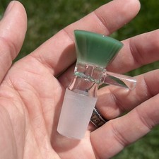 Hunter Green 18mm Glass Bowl Slide Water Pipe Bong Hookah Funnel Piece Thick