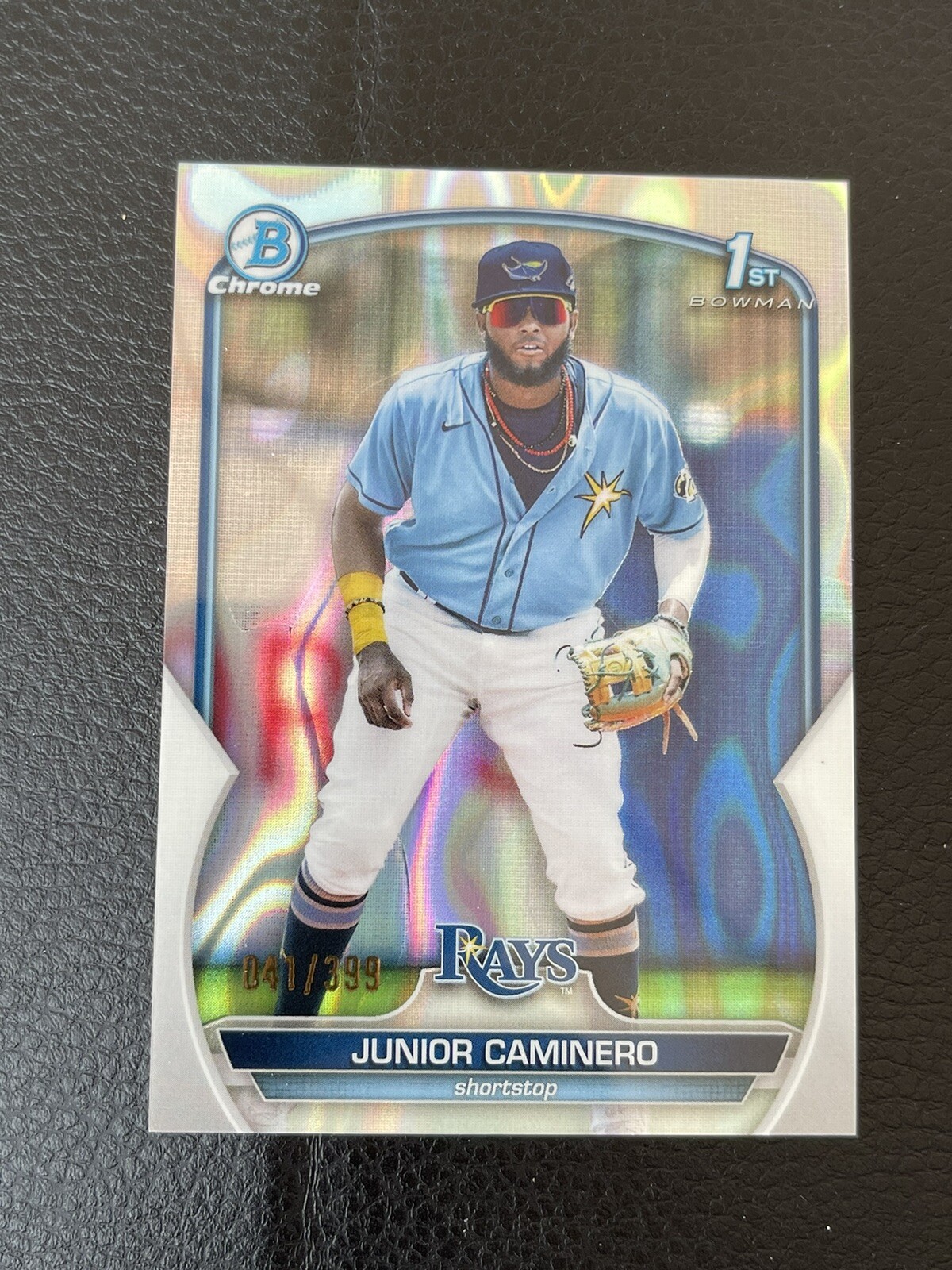 2023 BOWMAN CHROME Lava Refractor JUNIOR CAMINERO #BCP-61 Rays 41/399