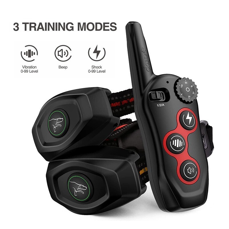 Collier de dressage pour chien d'élevage étanche avec batterie lithium portée 800m