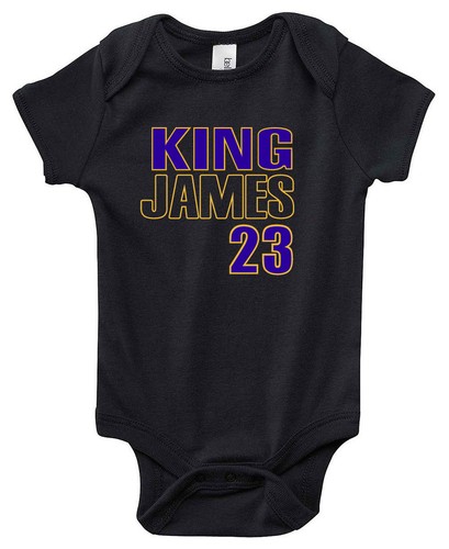 Schwarzes T-Shirt Lebron James Los Angeles Lakers "King James 23" - Bild 3 von 6