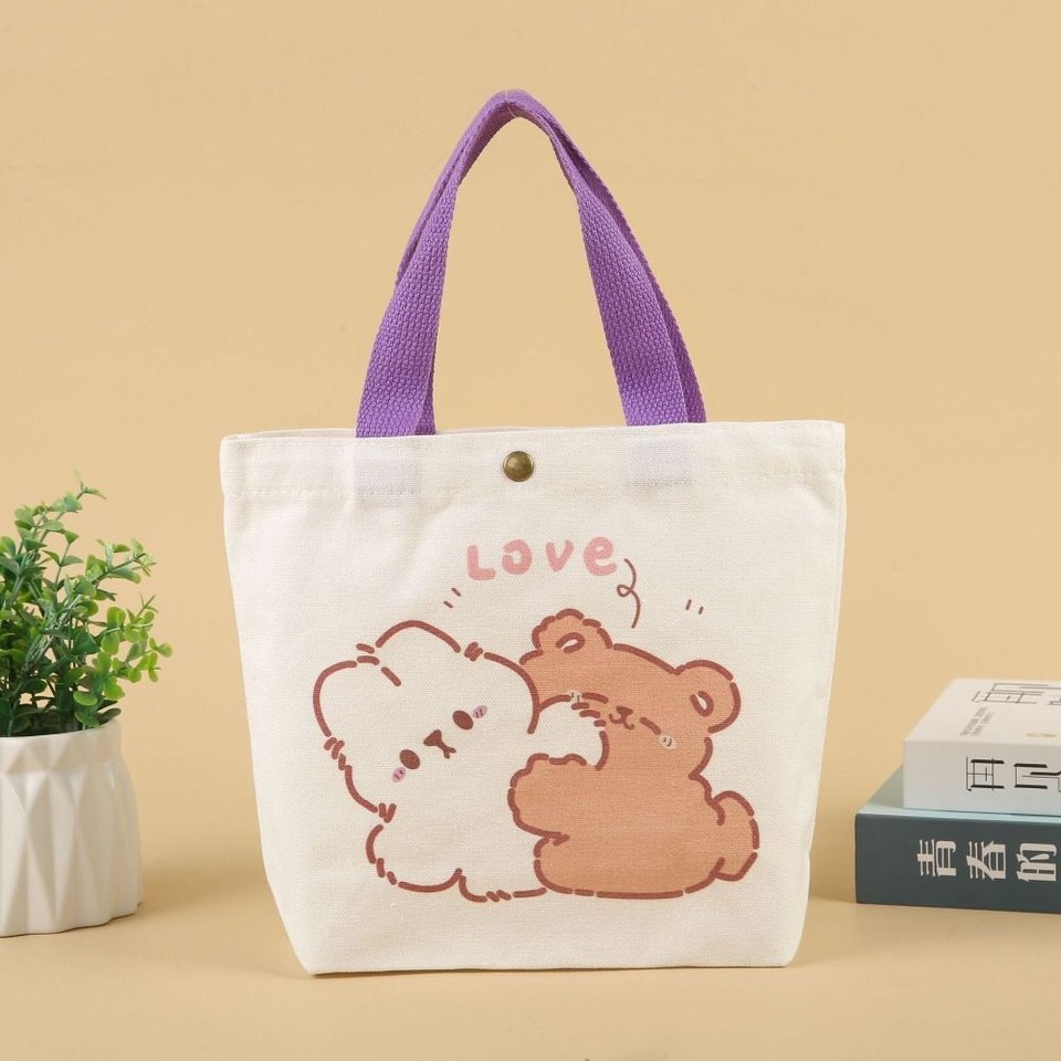 Portable Bear Bucket Bag Simple Tote Bags New Shopping Handbags Women